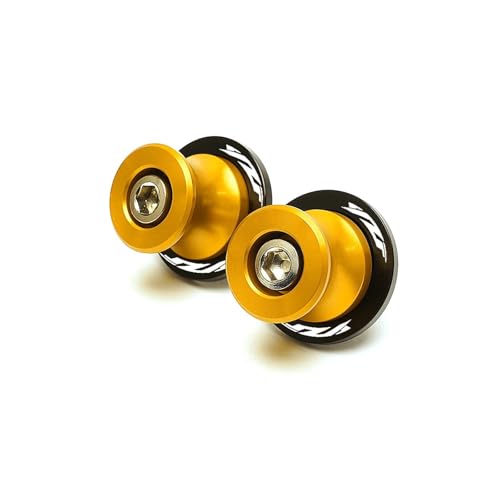 Motorcycle 6mm Swingarm Spools Slider Stand Accessories Compatible With YZF R3 R25 R6 R1 2019 2020 2021 YZFR3 YZFR1 YZFR6(Gold 1) - color: Gold 1
