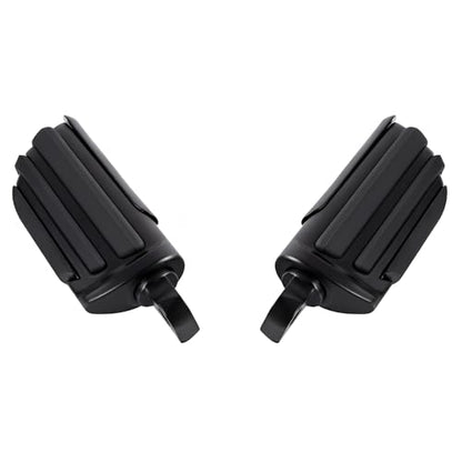 Motorcycle Mini Floorboards Foot Pegs Mattle Black - Compatible with Harley Touring Road King Street Glide Softail Dyna Sportster XL883 XL1200 - Wide Male Mount Footrests Pedals - color: Matte Black#4