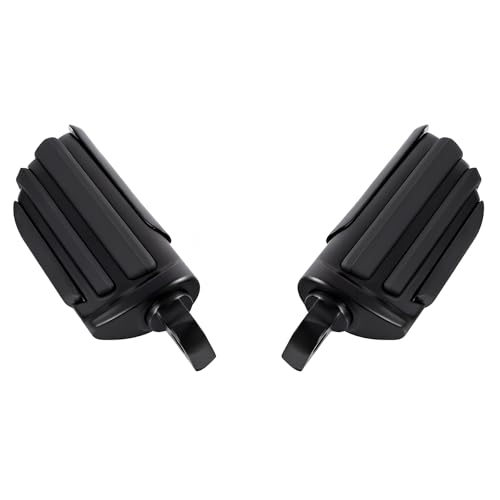Motorcycle Mini Floorboards Foot Pegs Mattle Black - Compatible with Harley Touring Road King Street Glide Softail Dyna Sportster XL883 XL1200 - Wide Male Mount Footrests Pedals - color: Matte Black#4