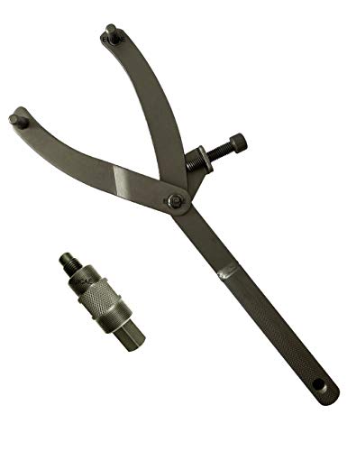 EUICAE Spanner Wrench Set - Adjustable Wrench Holder, Hub, Flywheel, Sprocket, Fan Clutch Removal Tool for Scooter & Motorcycle Accessories (Type A+B) - style: Type A+B