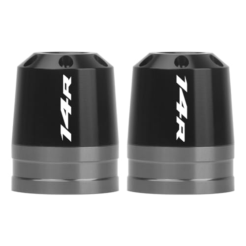 Motorcycle Bar End Sliders For Ninja ZX-14R 2006-2025 Handlebar End Crash Protectors CNC Aluminum Handlebar Weights ninja zx-14r Accessories (Gray) - color: Gray
