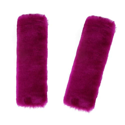 Soft & Cozy Australian Sheepskin Car Seat Belt Covers,2 Pack Fluffy Seatbelt Pads, Genunie Sheepskin Fur Shoulder Straps Cushions for Adults Kids Women and Men (Festival Fuchsia) - color: Festival Fuchsia