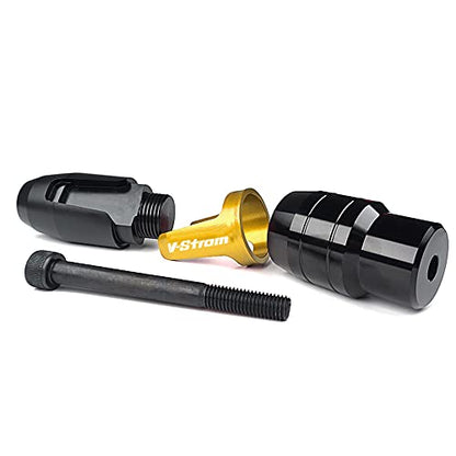 For SUZUKI V-Strom 250 650 1000 DL250 DL650 DL1000/V-Strom1000/XT Motorcycle CNC Aluminum Frame Crash Pad Exhaust Sliders Crash Protector slider - color: yellow