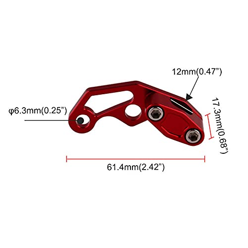 Universal Motorcycle Brake Cable Clip Oil Pipeline Clamp Aluminium Brake Clutch Wire Oil Pipe Cable Clamp Fit for Yama-ha Hon-da - color: Red