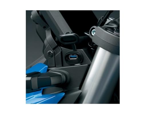 SUZUKI Official USB Socket for Motorcycle, Compatible with GSX-8S, USB Type-A, 5V/2A, Black, Plastic, Shock Resistant, Handlebar Mount, Charger for Smartphones