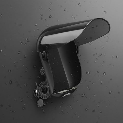 predolo Motorcycle Phone Holder Rainproof Weather-Resistant Phone Direction Guide Holder Shockproof Rain Cover Bike Mount for Navigation, Black, Carbon Handlebar - color: Black, style: Carbon Handlebar