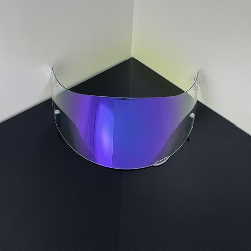902 Helmet Visor Replacement,Motorcycle Helmet Face Shield for ILM 902,902L,902BT (Revo Clear Purple-Day&Night Use) - color: Revo Clear Purple-day&night Use