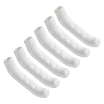 HARFINGTON 3 Pairs Bike Brake Lever Cover Silicone Brake Lever Grip Protector Anti-Slip Brake Handle Protection Covers Sleeve for Mountain Road Bike Cycling, White - color: White