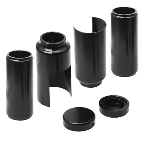 Motorcycle Aluminum Black Full Front Fork Covers Tube Caps Protector Compatible with Softail M8 Street Bob FXBB FXBBS 2018 2019 2020 2021 2022 2023 2024