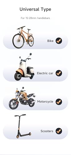Universal Bike Phone Mount,Motorcycle Phone Holder with One-Key Lock, 360° Rotation Anti-Shake Bicycle Handlebar Clamp, Secure 4-Corner Protection for iPhone, Samsung & 4.2"-6.9" Smartphones