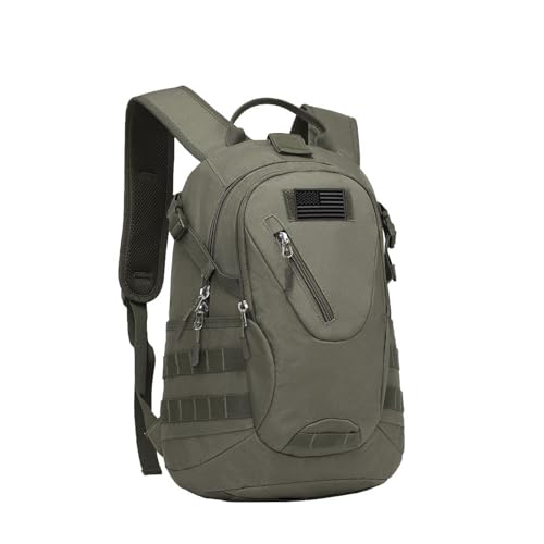 ArcEnCiel 15L Motorcycle Backpack Tactical Bag Rucksacks for Outdoor Camping Trekking Hunting with Patch - color: Grey