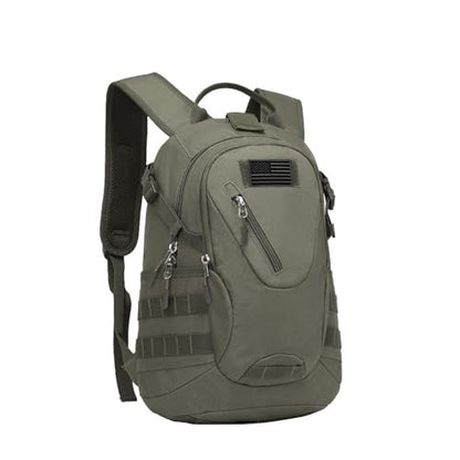 ArcEnCiel 15L Motorcycle Backpack Tactical Bag Rucksacks for Outdoor Camping Trekking Hunting with Patch - color: Grey