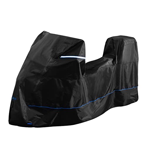 FENRIR 420D 90"INCH Motorcycle Cover Waterproof Outdoor Storage compatible with Adventure MaxiScooter R1300GS R1250GS S1000XR Multistrada Vstrom Versys Tracer9 Tenere700 Africa twin NC750 XMAX Burgman - size: Top Box Version Adventure/Sport/Scooter/Naked