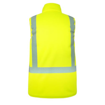 PAFESTER Cotton Reflective Hi Vis Safety Vest for Men Reversible High Visibility for Winter Wind Resistant Insulated - size: Large