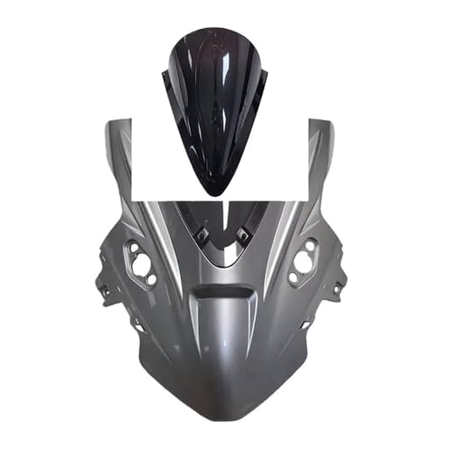 Motorcycle Windshield for 675SR CF675SR CF 675SR-R Motorcycle Double Bubble Windscreen Screen Windshield Wind Deflectors Accessories - color: Silver Black