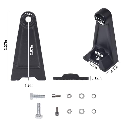 Universal Light Bar Mounting Brackets - Side Mount Base for Dual Row LED Straight & Curved Lightbars, Anti-Vibration Rubber Pad Included, Off-Road Truck UTV Roof Ditch Light Hardware (2-Pack)