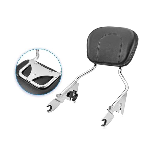 Dasen Detachable Sissy Bar Compatible with Harley Touring, Passenger Backrest Quick-Release Fit Touring Road Glide Street Glide Electra Glide Road King 2009-2025 Chrome