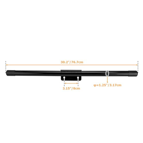 Wsays Crash Bar Front Flat-Out Bar Highway Engine Guard Compatible with Harley Softail Fat Boy FLFB/S Heritage FLHC/S Street Bob FXBB Breakout Low Rider S FXLRS 2018-2025 (Gloss Black)