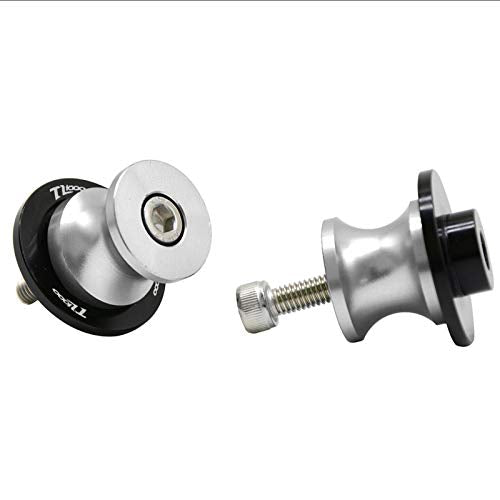 for Suzuki TL1000S / TL1000R All Year TL1000 R S TL 1000 R S 8mm Motorcycle Swingarm Sliders Spools Swingarm Stand Screws Slider Anti-Fall Frame Sliders - color: Silver