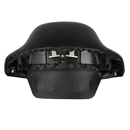 Vivid Black 10.7'' Chopped Tour Luggage Trunk Backrest w/Luggage Rack Fit For 2014-2025 Harley Touring Road King Electra Glide - color: Gloss Black Trunk + Backrest + Luggage Rack