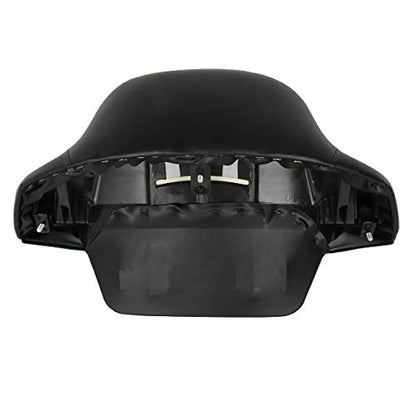 Vivid Black 10.7'' Chopped Tour Luggage Trunk Backrest w/Luggage Rack Fit For 2014-2025 Harley Touring Road King Electra Glide - color: Gloss Black Trunk + Backrest + Luggage Rack