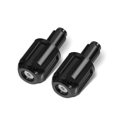Motorcycle Handlebar Bar Ends Plug, CNC HandleBar Bar Ends Grips Plug Fit For Kawasaki Yamaha Honda Suzuki Aprilia And Motorcycles With Handlebar Inner Diameter Of 14-22mm (Black) - color: Black