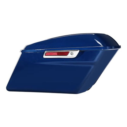 HR3 Bright Billiard Blue Hard Saddlebags Compatible with 2023 Road King Special FLHRXS Fit for 2014-2023 Harley Touring Road King Road Glide Street Glide Electra Glide - color: Bright Billiard Blue