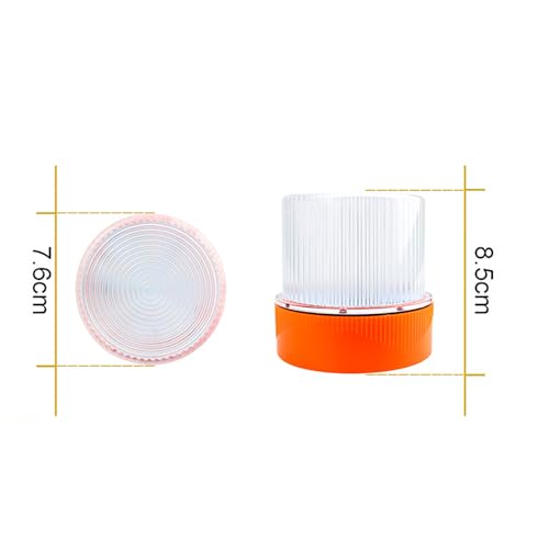 Marhynchus Traffic Emergency Light, Portable LED Strobe Beacon with Magnetized Roof Mount and Hook IP67 Water Proof for Car Motorcycle Truck Roadside Emergencies (Yellow White) - color: Yellow White