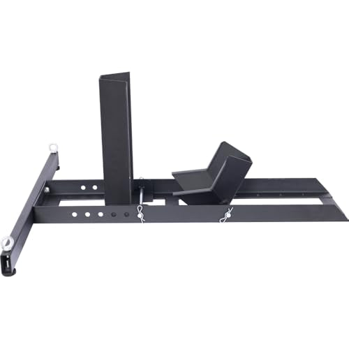 Motorcycle Wheel Chock for Trailer, Heavy-Duty Steel Stand Holds Up to 1800 Lbs, Adjustable Cradle Stop for 15-22 Inch Wheels, Secure Upright Position for Transport, Maintenance & Storage (1800 LBS) - size: 1800 LBS