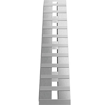 VEVOR Aluminum Ramps, 6000 lbs, Heavy-Duty Ramps with Top Hook Attaching End, Universal Loading Ramp for Motorcycle, Tractor, ATV/UTV, Trucks, Lawn Mower, 60" L x 12" W, 2Pcs - size: 6000lbs