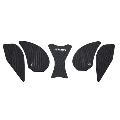 for Kawasaki Ninja ZX-6R / ZX-636 ZX6R ZX636 2007 2008 Motorcycle Accessories Side Fuel Tank pad Tank Pads Protector Stickers Decal Gas Knee Grip Traction Pad Tankpad (One Set) Black