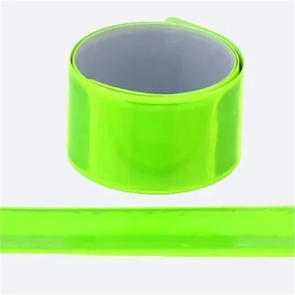 28pcs Reflective Bands for Wrist Arm Ankle Leg High Visibility Reflect Straps for Night Walking Running Reflective Strips Warning Tape - color: Green