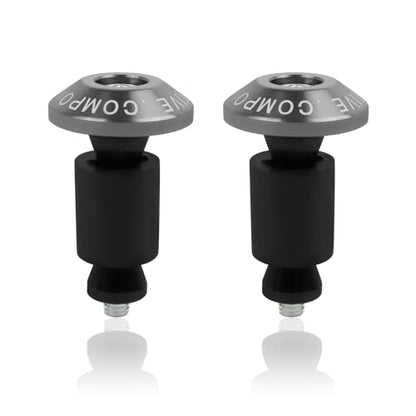 Motorcycle Bar End Plug Handlebars End Caps Grips Replacement for Yamaha Kawasaki Honda BMW Suzuki and All 7/8" Handlebar Grip - color: titanium