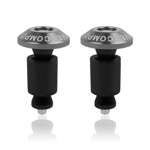 Motorcycle Bar End Plug Handlebars End Caps Grips Replacement for Yamaha Kawasaki Honda BMW Suzuki and All 7/8" Handlebar Grip - color: titanium