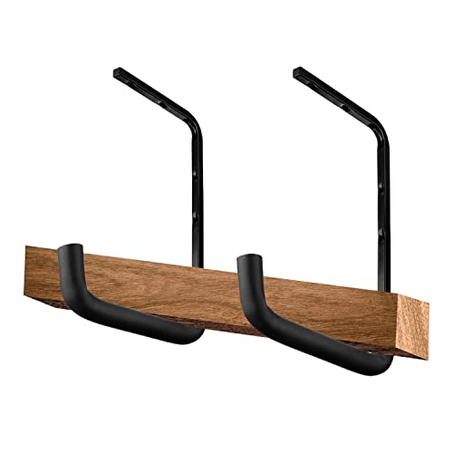Heavy Duty Garage Storage Hooks, Overhead Garage Storage Rack, 4 Pack Wall Mounted Ladder Hook, Utility Ceiling Hangers & Organizer for Wood,Tools, Bicycle (10 x 14 Inch) - size: 11inch