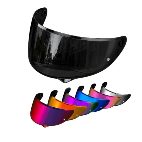 PSLER HJ-34P Visor - HJ-34P Visor Tinted C10 Helmet Visor Face Shield for HJ-34P C10,Deep Black - color: Deep Black
