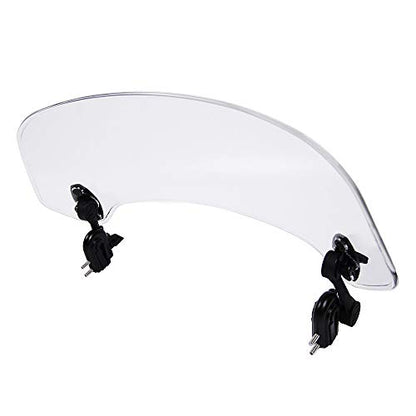 Adjustable Clip On Windscreen Windshield Extension Spoiler Wind Deflector Adjustable Lockable For Motorcycle
