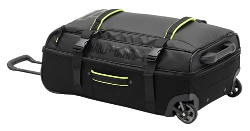 Harley-Davidson 25" Nomad Wheeling Duffel Bag w/Shark Wheels - Black/Lime (25") - size: 25"