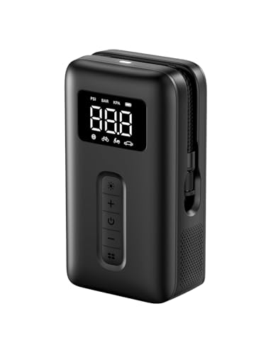 UGREEN Tire Inflator Portable Air Compressor 150PSI Air Pump with Battery LED Light Cordless Tire pump for Cars Bikes Motorcycle Balls