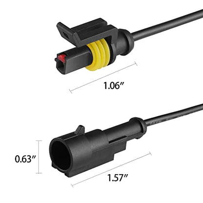 MUYI 1Pin Way 16AWG Waterproof Wire 1.5mm Series Terminal Connector-5 Kit - style: 1wire connector(5 sets)