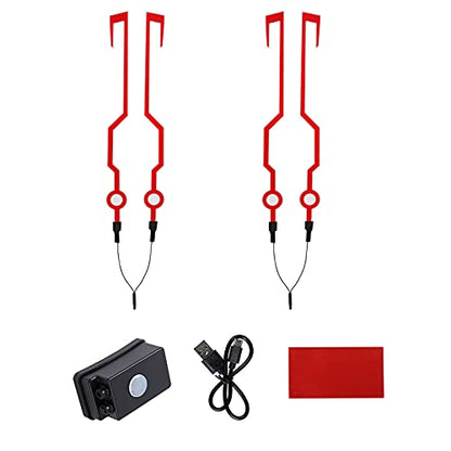 Motorcycle Helmet Light Kit,Waterproof 3 Mode LED Light Night Riding Signal Helmet Light for Motorcycle Bike Helmet,Red - color: Red