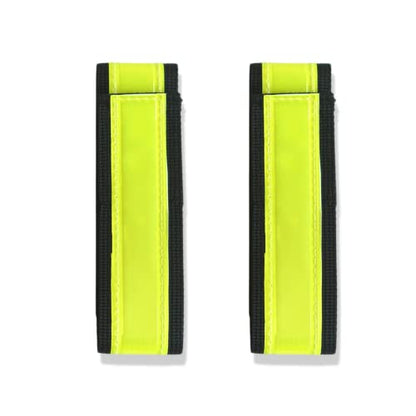 Vincita Reflective Bands - Highly Visible Safety Reflective Bands for Cycling, Walking, Running, and Hiking - Suitable with Molle Webbing On Backpack (Pair of 2) - color: Green