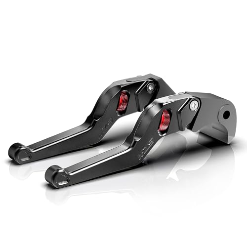 MZS Black Motorcycle Brake Clutch Levers Short Wheel Adjustable Compatible with 790 Models 2018-2024/890 Models (Not Adventure or R) 2021-2024 - color: Black, size: 790/890 Models