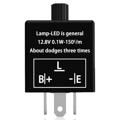 Flasher Relay for LED Turn Signal CF13 LED Flasher Relay 3-Pin 12V LED Electronic Turn Signal Flash Plugin Flasher for Lights Fix Hazard Warn Hyper Blink Flash CF-13 EP34 JL-02(Adjustable) - size: CF13 Adjustable