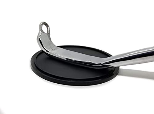Motorcycle Kickstand Pad. Universal Fit. (Large) (Black) - color: Black
