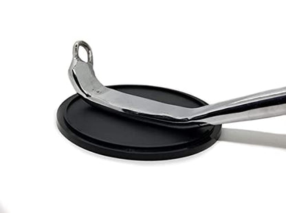 Motorcycle Kickstand Pad. Universal Fit. (Large) (Black) - color: Black