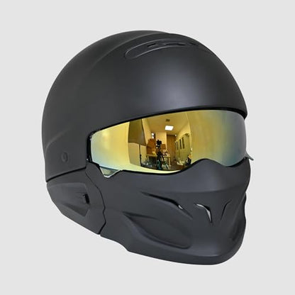 Compatible with EXO Covert Visor Replacement Motorcycle Helmet Visor Sun Protection Anti-Scratch, Universal(Gold) - color: Gold