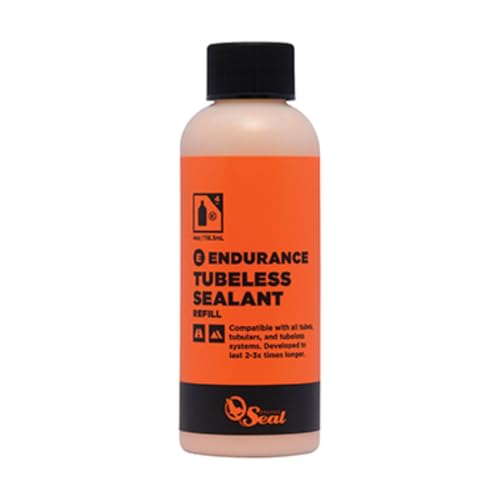 Orange Seal - Endurance Formula Tubeless Bike Tire Sealant | Long Lasting, Fast Sealing | for MTB, Road, CX and Gravel Bicycle Tires - style: 4oz Refill