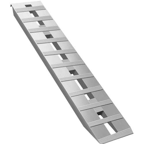 VEVOR Aluminum Ramps, 6000 lbs, Heavy-Duty Ramps with Top Hook Attaching End, Universal Loading Ramp for Motorcycle, Tractor, ATV/UTV, Trucks, Lawn Mower, 60" L x 12" W, 2Pcs - size: 6000lbs