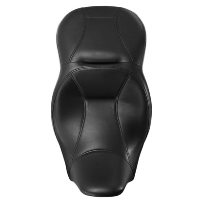 XFMT Motorcycle Hammock Seats Rider & Passenger Two-Up Seat Fit For Harley Touring Road King Street Glide Road Glide Electra Glide 2009-2023 - color: Black Seat For Harley Touring '09-'23